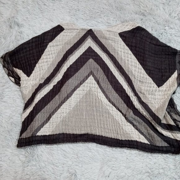 American Eagle Outfitters Womens Sweater Cardigan Gray Shawl Open Front One Size - Picture 2 of 8